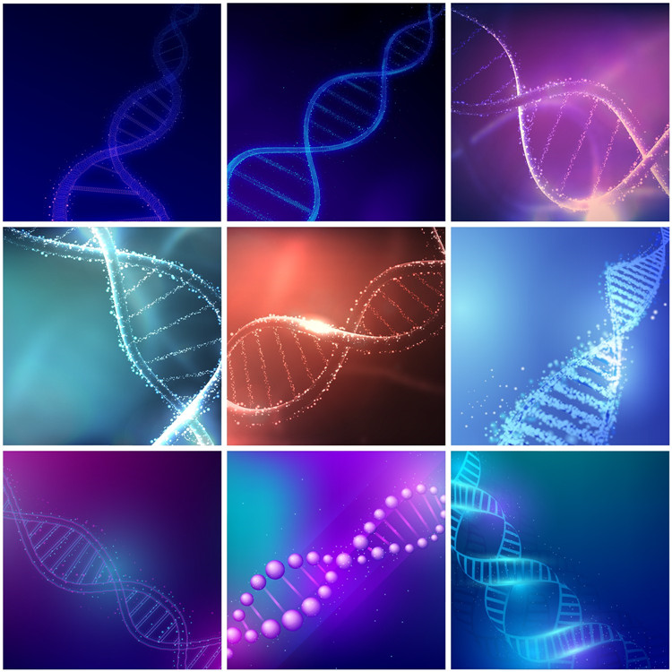 A1004DNA背景仿真科學生物創意科技基因圖片素材EPS矢量AI設計